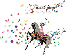 Load image into Gallery viewer, Romantic Floral Fairy Swing Wall Stickers