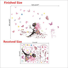 Load image into Gallery viewer, Romantic Floral Fairy Swing Wall Stickers