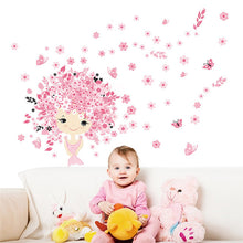 Load image into Gallery viewer, Romantic Floral Fairy Swing Wall Stickers