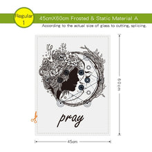 Load image into Gallery viewer, Black Glass Film Window Sticker Transparent