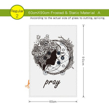 Load image into Gallery viewer, Black Glass Film Window Sticker Transparent