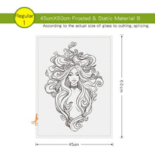 Load image into Gallery viewer, Black Glass Film Window Sticker Transparent