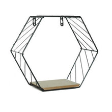 Load image into Gallery viewer, Wood Iron Art Hexagonal Grid Wall Decoration