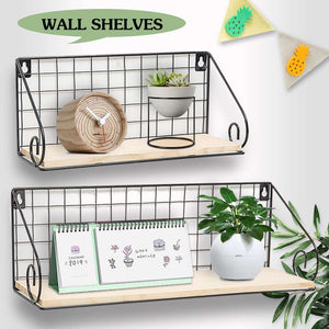 Wooden Iron Wall Floating Decoration