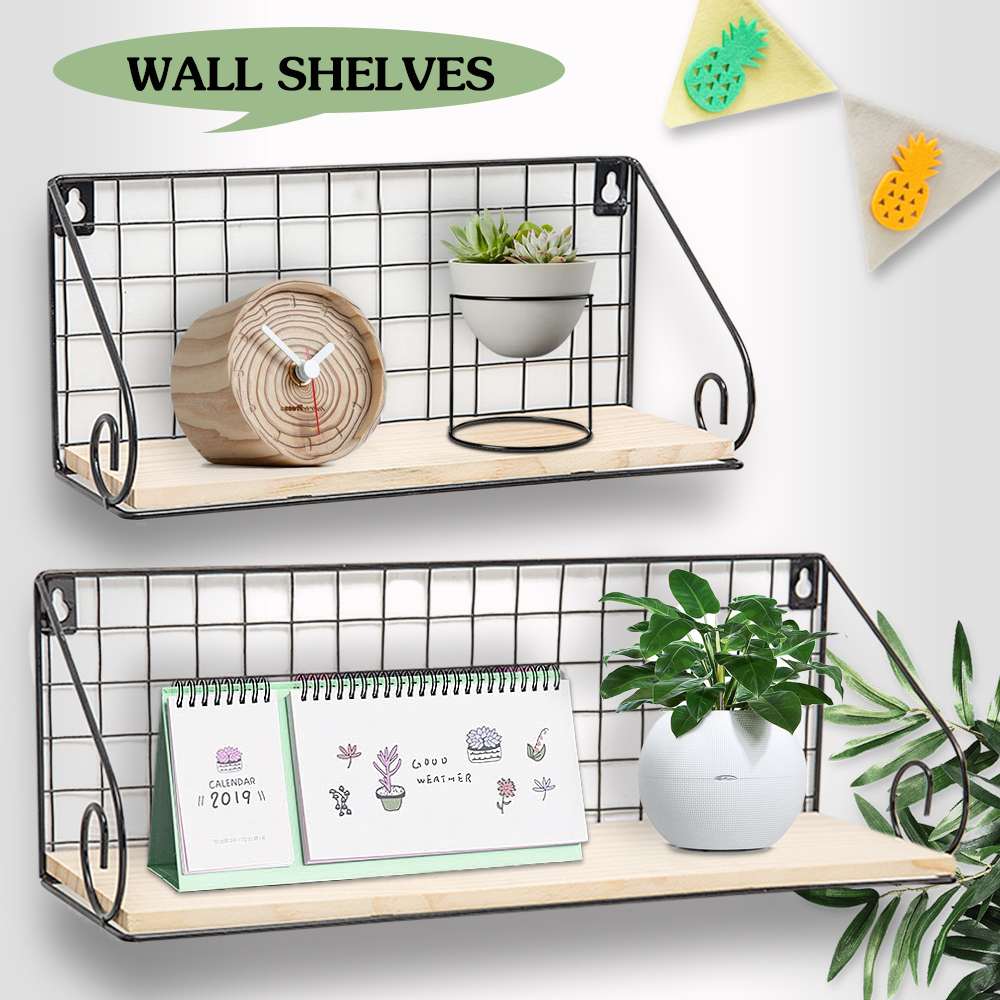 Wooden Iron Wall Floating Decoration