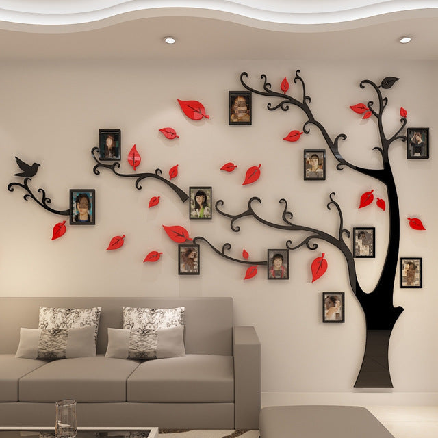 3D Acrylic Tree Photo Frame Wall Stickers