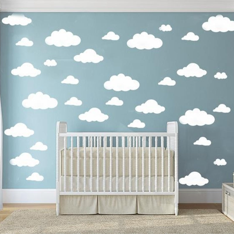 Cartoon Clouds Shape Wall Art